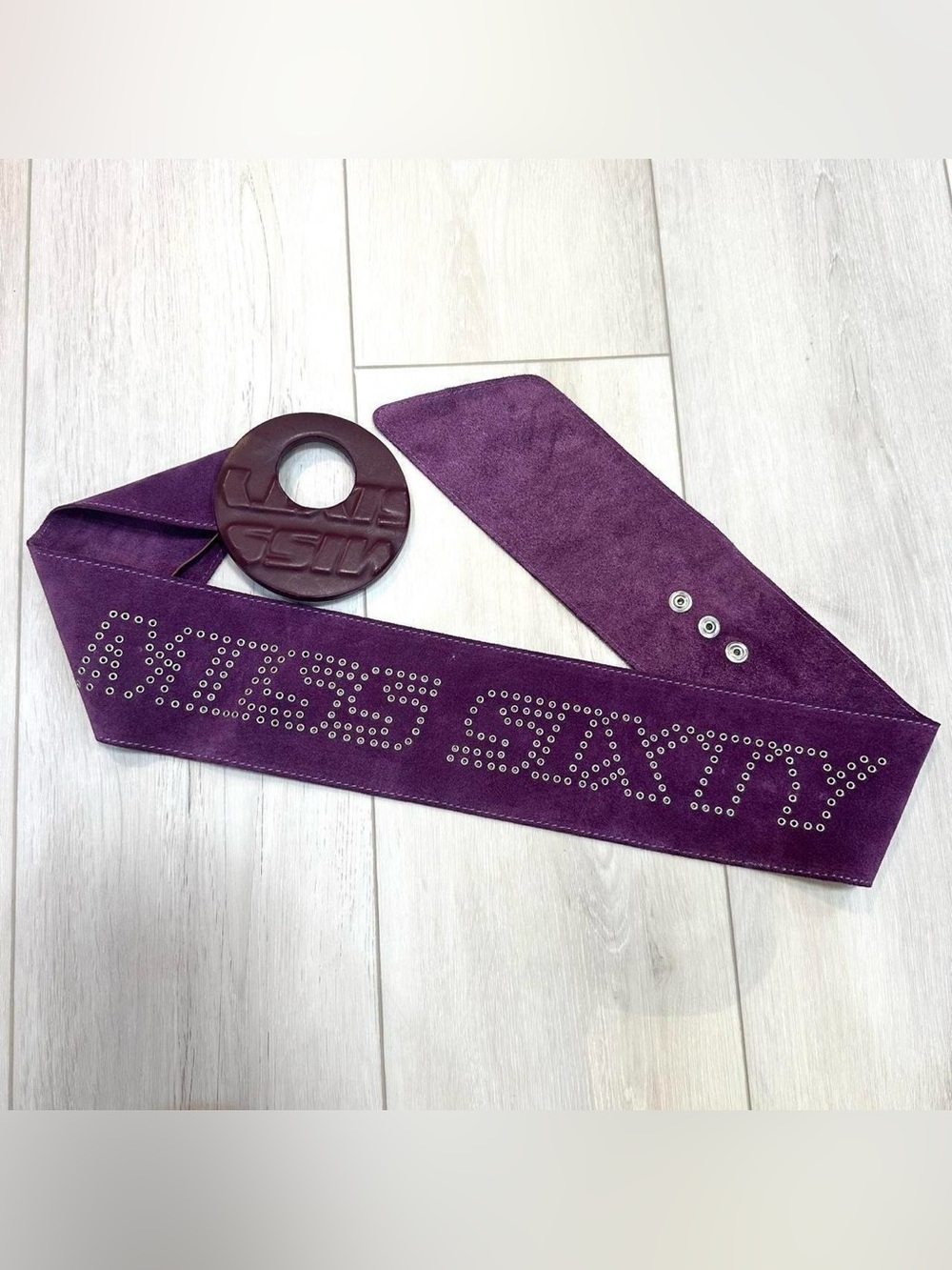Miss Sixty Purple Studded Suede Waist Belt